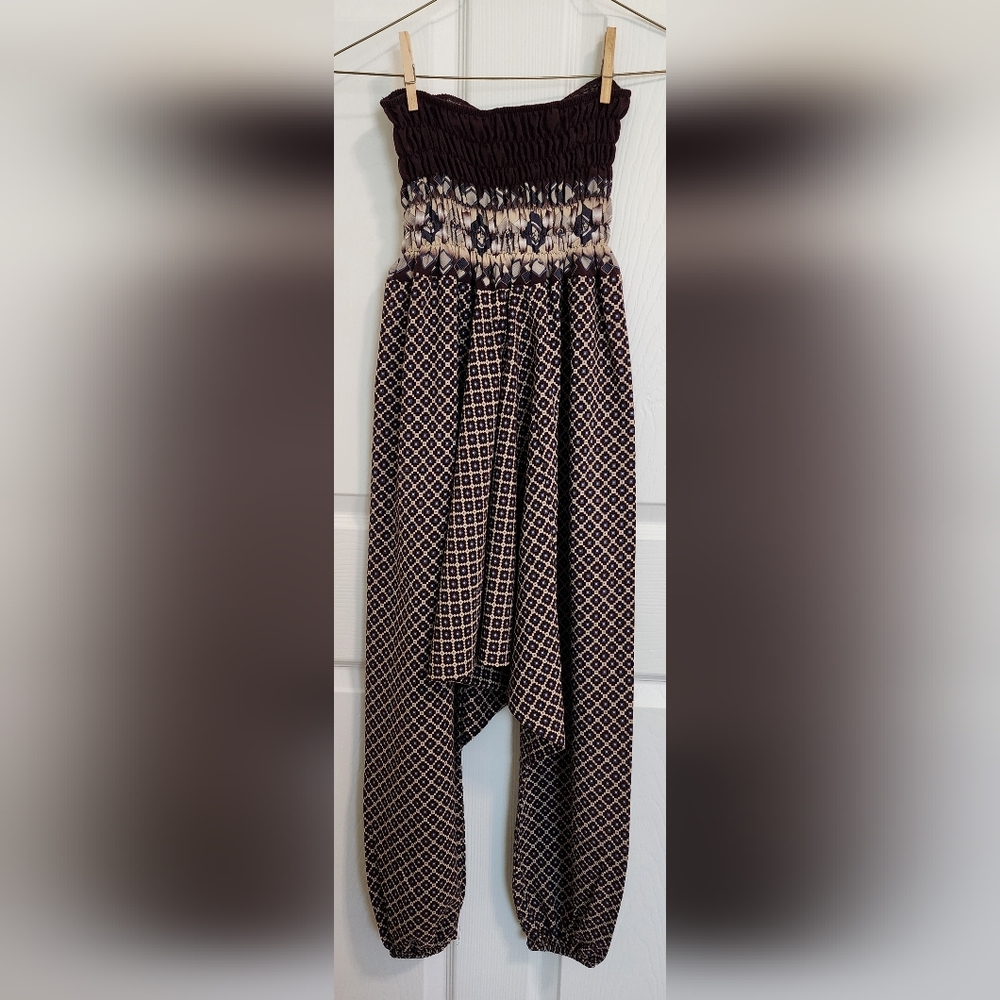 Brown & Blue Harem Pants, OS